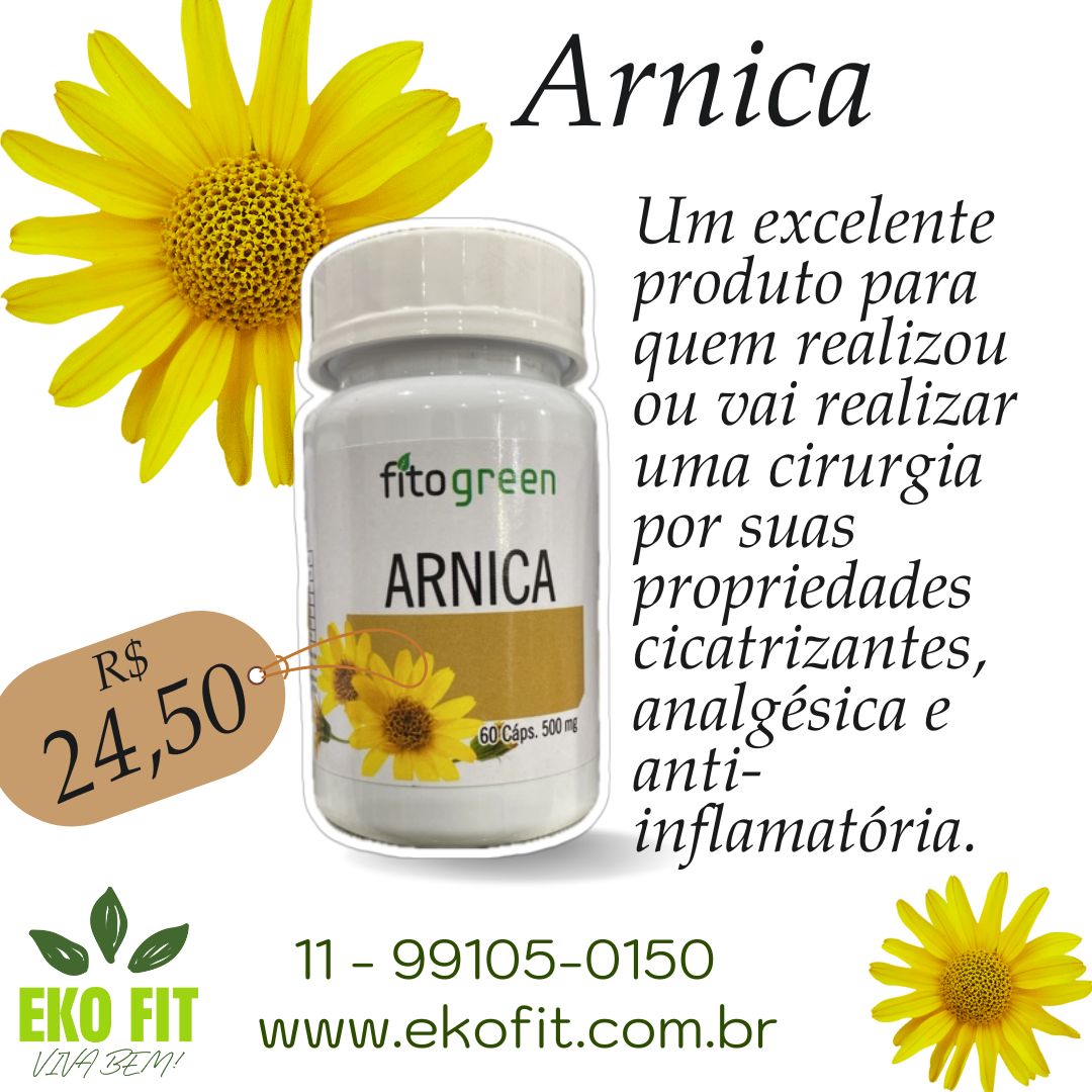 Arnica - 500mg - 60 cáp - FitoGreen - Eko Fit